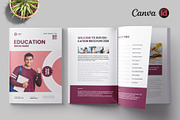 Education Brochure Template Canva, a Brochure Template by Pixelpick (Thumbnail 1 of 9)