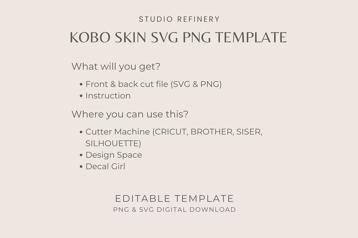 Kobo Clara 2E Skin SVG PNG, an Object Graphic by STUDIO REFINERY (Photo 2 of 5)