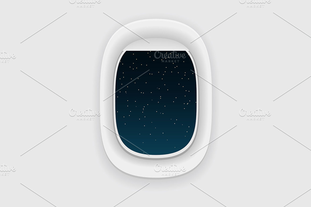 Airplane windows, vacation journey, an Object Illustration by odpium (Photo 4 of 4)