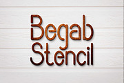 Begab Stencil, a Serif Font by Digital Typeface Studio (Thumbnail 1 of 8)