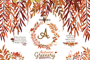 Fall Leaves - Autumn Greenery Vol 1, an Illustration by Kelly Jane Creative (Thumbnail 1 of 5)