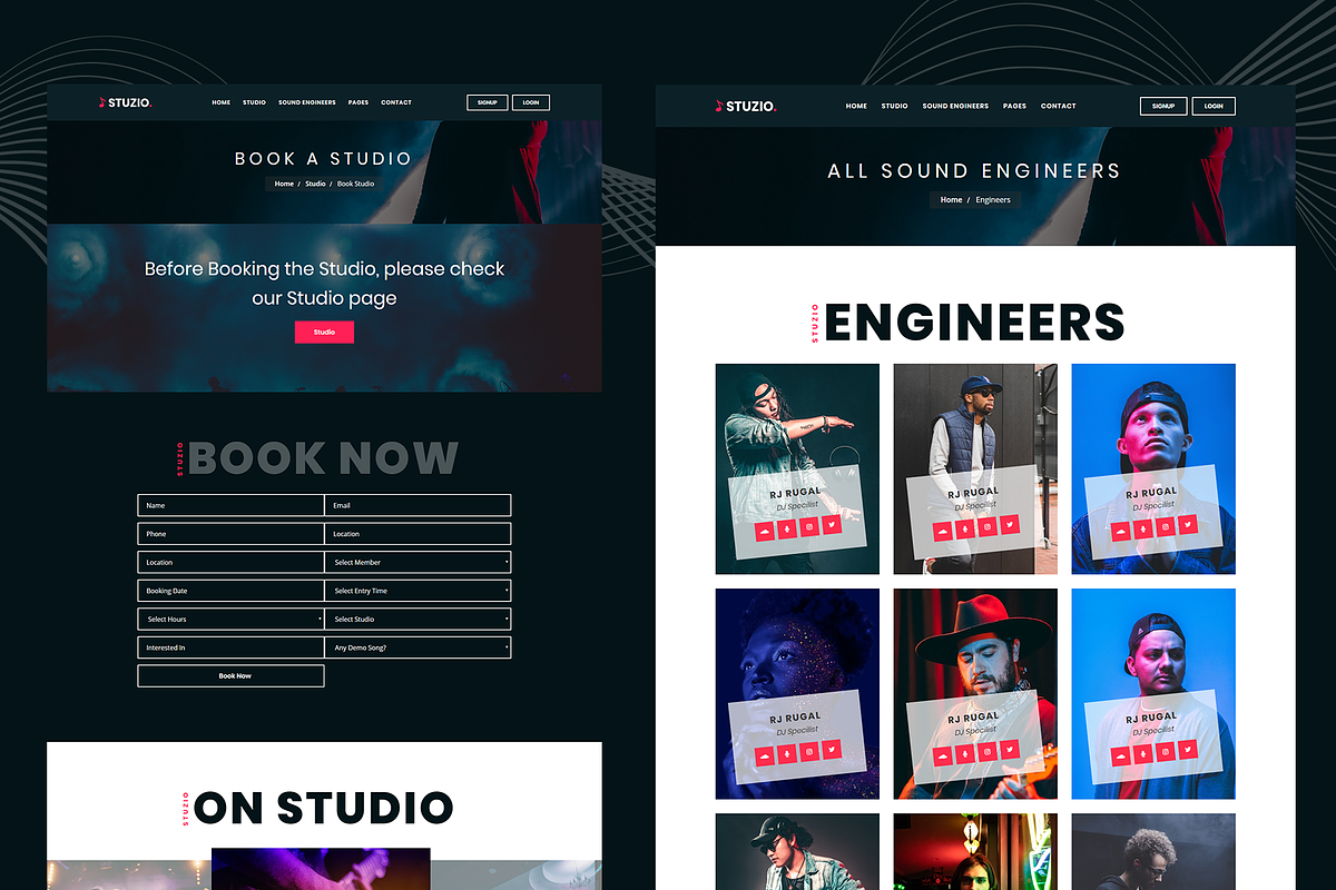 Stuzio -Studio Booking HTML Template, a HTML Template by THESOFTKING (Photo 2 of 3)
