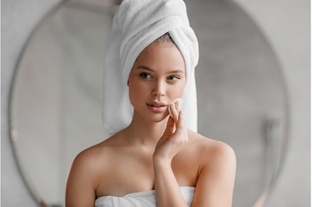 Beauty routine. Pretty young woman, a Beauty & Fashion Photo by Prostock-Studio