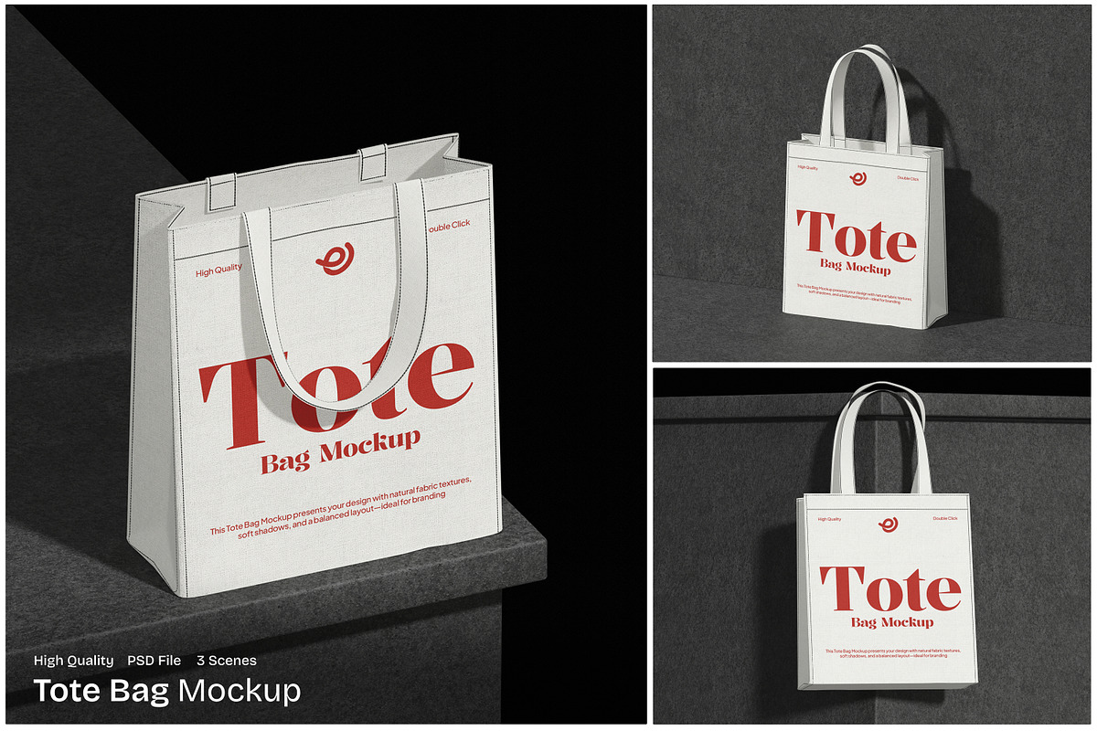Tote Bag Mockup, a Packaging Mockup by Unerispace (Photo 1 of 5)