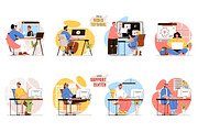 Flat People Concept Illustrations, a Finance Illustration by alexdndz (Thumbnail 13 of 14)