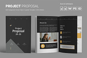 Project Proposal Brochure Template, a Brochure Template by White Graphic (Thumbnail 1 of 16)