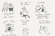 Weird Cat Comic Prints, an Illustration by Anastasiya Klempach (Thumbnail 2 of 13)
