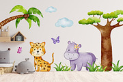 Watercolor Safari Animals clipart, an Animal Illustration by LuiDesignStudio (Thumbnail 4 of 6)