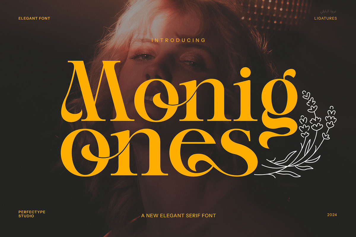 Monigk Ones Elegant Serif Font, a Serif Font by Perfectype (Photo 1 of 8)