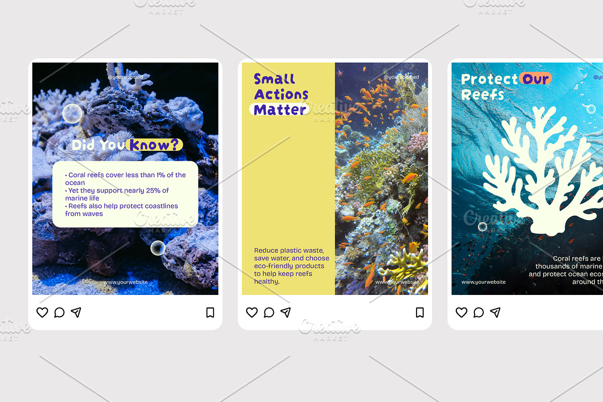 World Reef Awareness Day, a Social Media Template by Izdihaar_Studio (Photo 3 of 4)