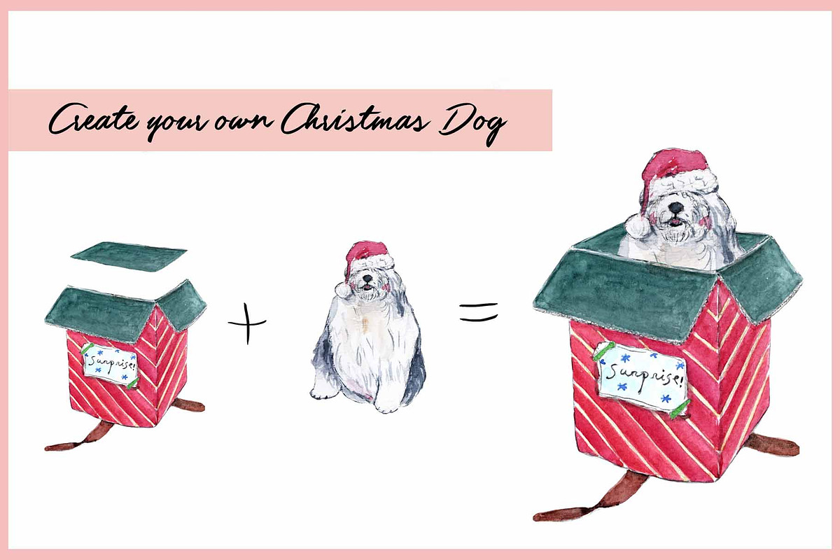 Christmas Angels & Dogs Clipart, an Illustration by VianneArt (Photo 4 of 7)