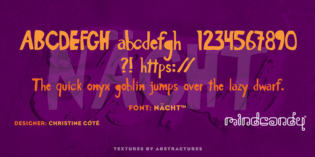 Nächt™, a Handwritten Font by MINDCANDY