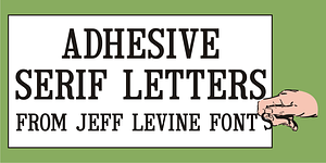 Adhesive Serif Letters JNL