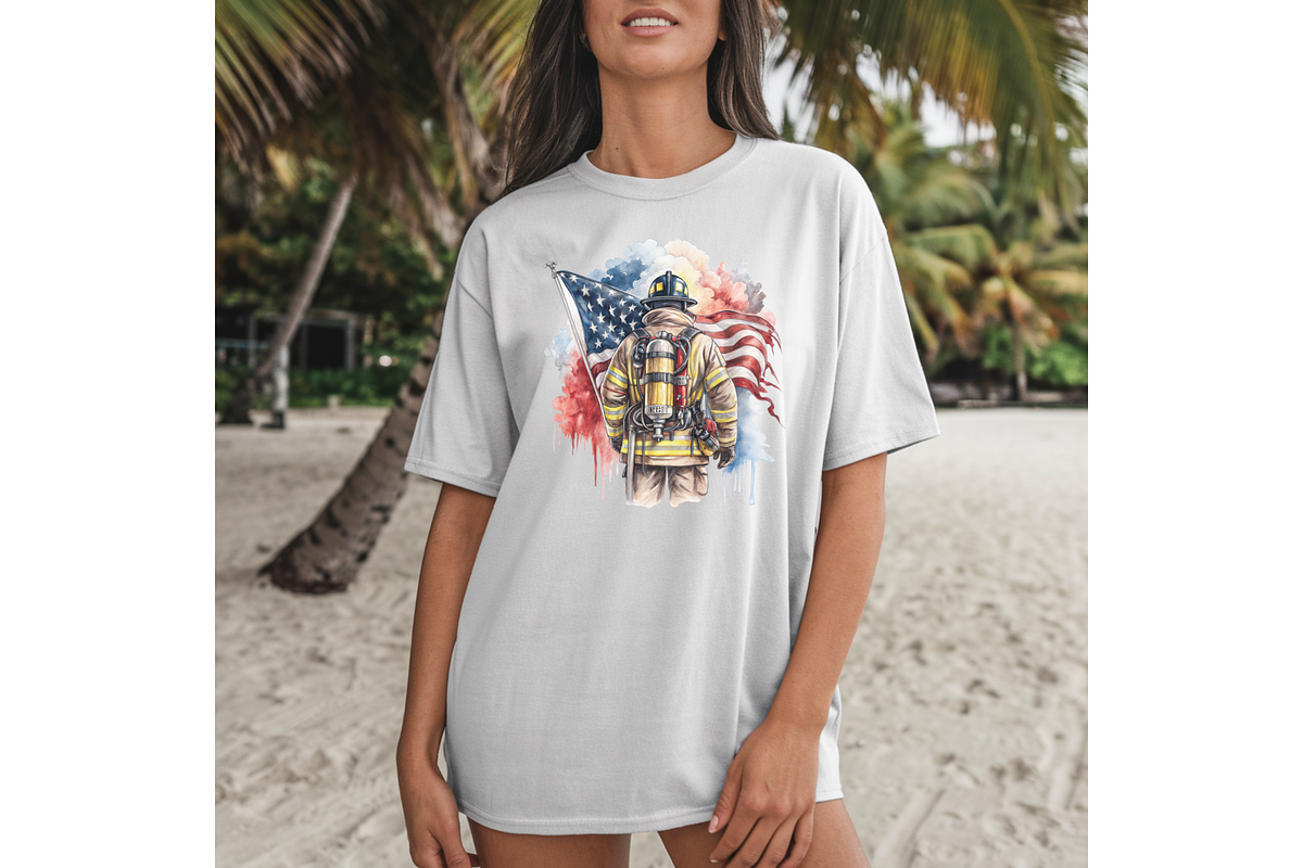 Firefighter American Flag PNG, an Illustration by TatiMockup (Photo 6 of 7)