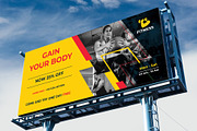 gym billboard template, a Poster Template by creative-som (Thumbnail 1 of 3)