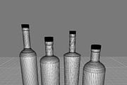 750mL Glass Vodka Bottles Set of 4, a Food & Drink 3D Model by ashleycam3ron (Thumbnail 3 of 3)