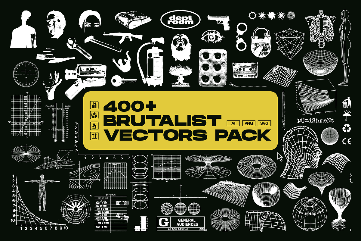 400+ Brutalist Vectors Pack, a Graphic by DeptRoom (Photo 1 of 7)