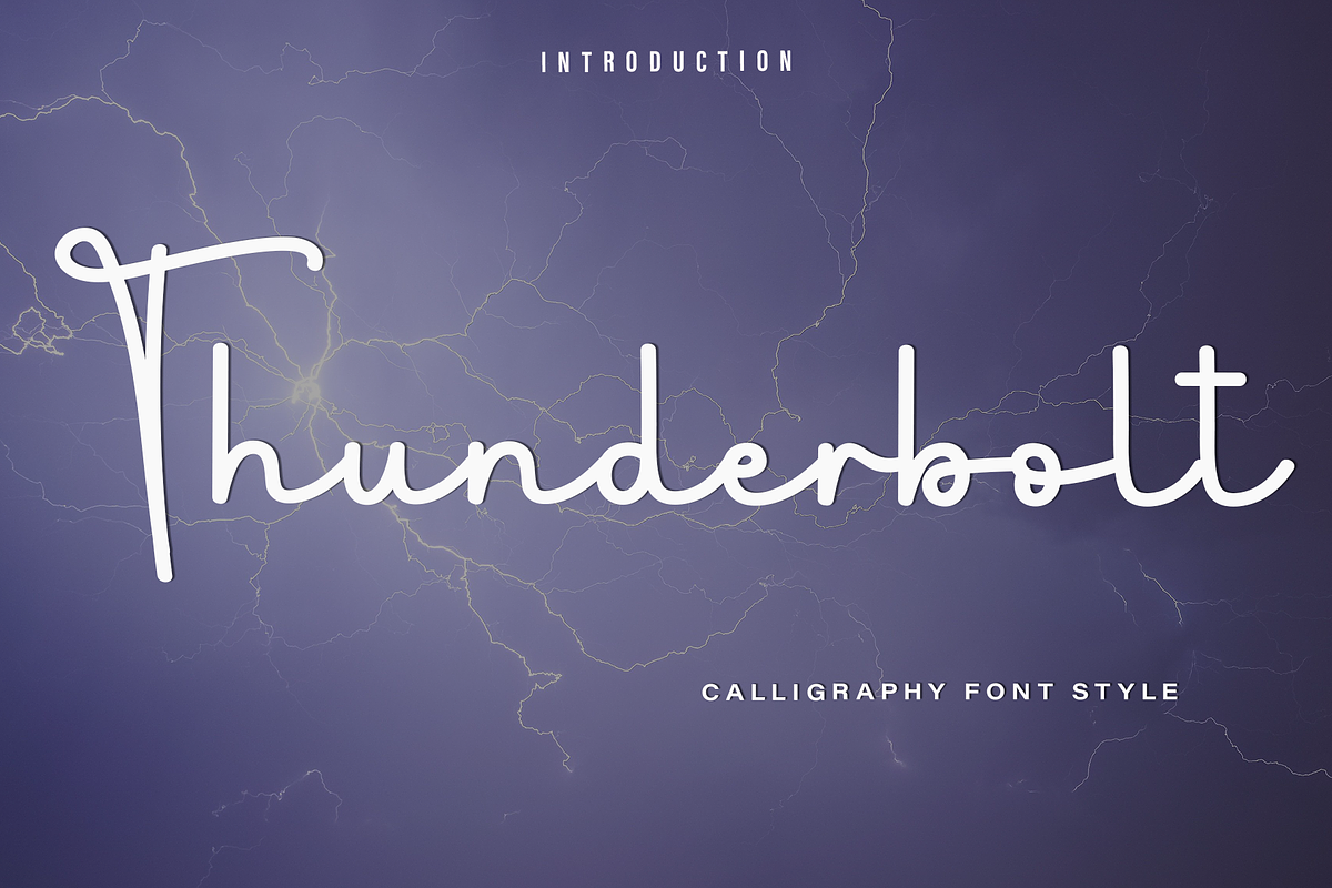 Thunderbolt, a Handwritten Font by FreshTypeINK (Photo 1 of 8)