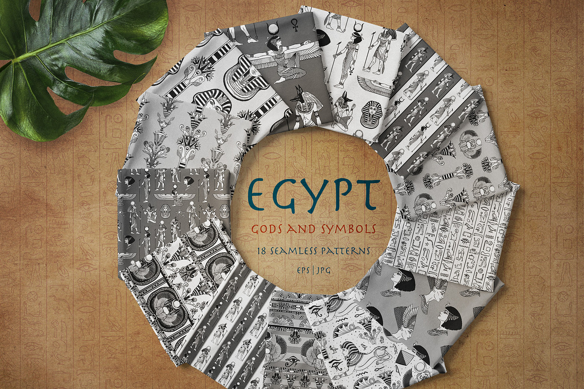 EGYPT: Gods & Symbols BW vector set., a Person Illustration by Varvara Gorbash (Photo 8 of 9)