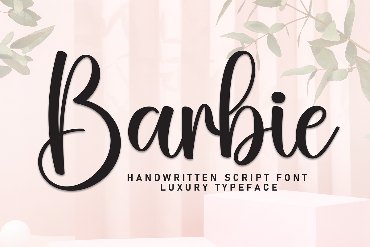 Barbie | Script Font, a Handwritten Font by Scratchones (Photo 1 of 8)