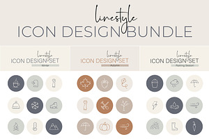 5 Icon Design Bundle Season, an Outline Icon by pepulousdsg