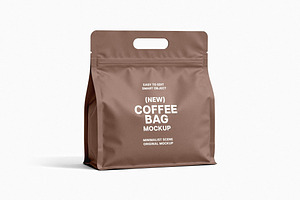 Coffee Pouch Mockup with Handle, a Packaging Mockup by Design Squad