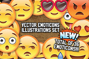 36 Vector Emoticons Illustration Set, a Person Illustration by Pingebat (Thumbnail 2 of 3)