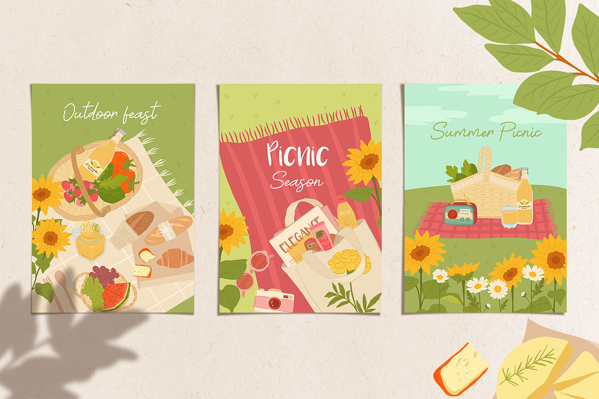 Summer Picnic Graphic Illustrations, a Seasonal Illustration by CreativeChristiana (Photo 6 of 14)