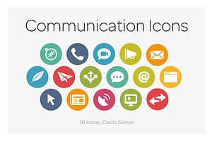 Circle Icons: Communication