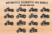 Motorcycle SVG Silhouette Bundle, a Transportation Illustration by Gfx Expert Team (Thumbnail 2 of 3)