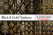 Black & Gold Opulence, a Background Graphic by Printable Treasure (Thumbnail 1 of 9)