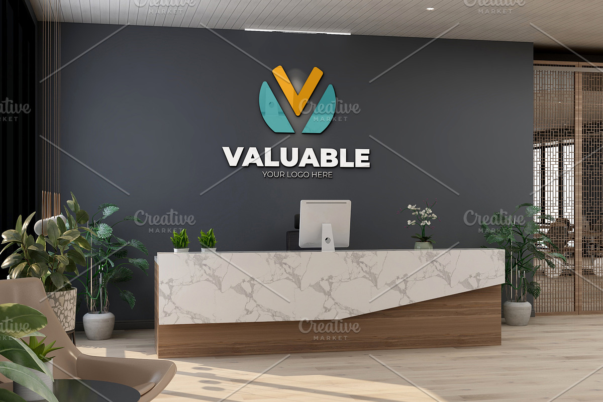 Office Receptionist Room Mockups, a Product Mockup by Ayy (Photo 5 of 10)