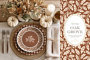 Oak & Acorn Autumn Patterns - Orange, a Pattern Graphic by Eclectic Anthology (Thumbnail 3 of 13)