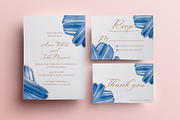 Navy watercolor invitation set, an Invitation Template by annago (Thumbnail 1 of 4)