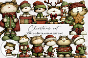 Christmas cat clipart, an Illustration by Designworld (Thumbnail 1 of 5)