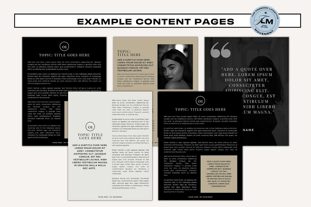 Ebook - Noir Luxe, a Social Media Template by Freedom Business Shop (Photo 5 of 10)