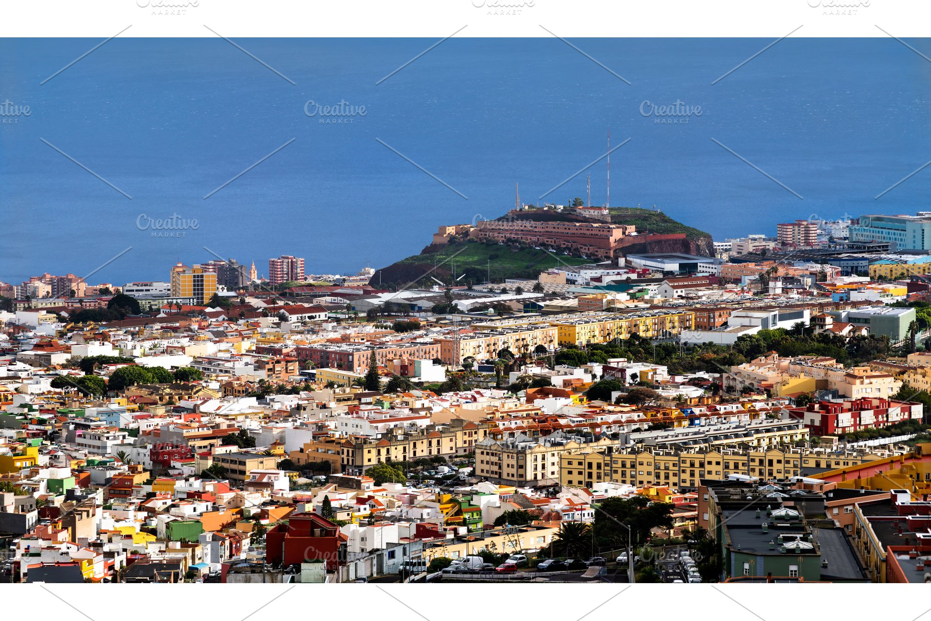 High angle view of Santa Cruz de Tenerife in Canary Islands, an Architecture Photo by Leonid Andronov