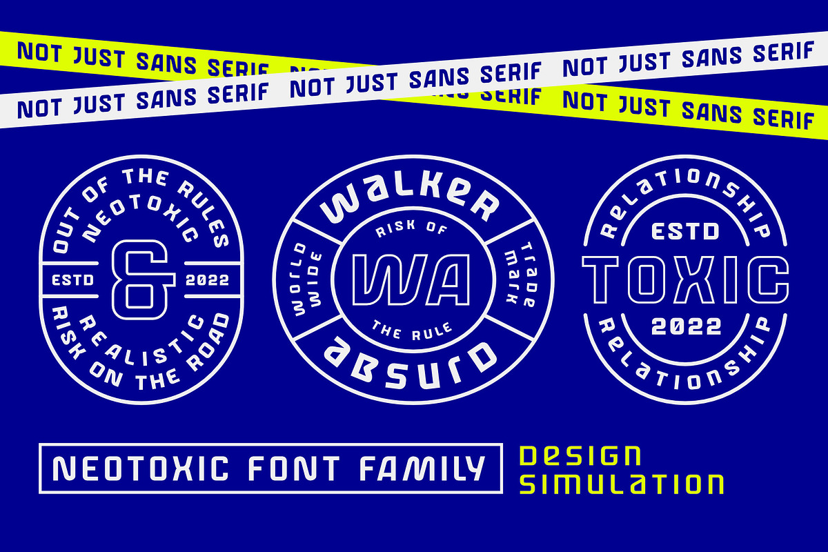 Neotoxic Futuristic Sans Serif, a Sans Serif Font by Nocturnal Workspace (Photo 15 of 16)