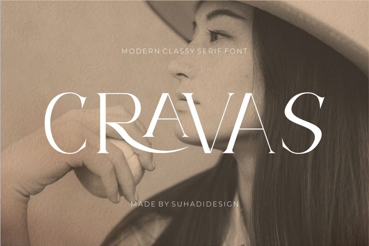 Cravas Classy Stylish Typeface Font, a Serif Font by suhadidesign (Photo 1 of 13)