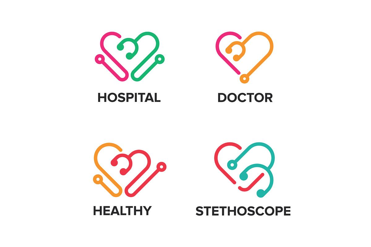 Stethoscope and Heart Medical Logo, a Branding & Logo Template by Signatoro