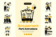 Animated Amusement Park Drawing Set, a Solid Icon by Vectors Market (Thumbnail 1 of 5)