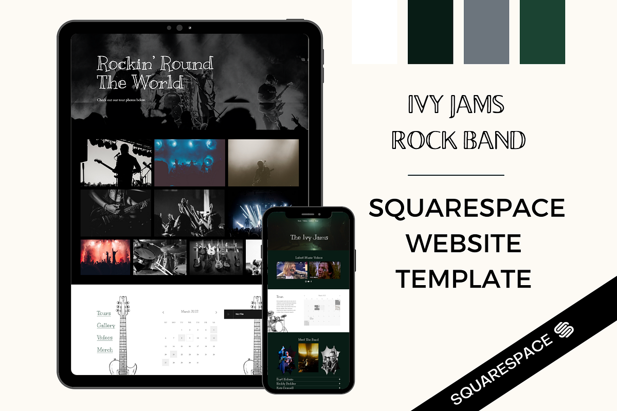 Rock Band - Squarespace 7.1 Website Template