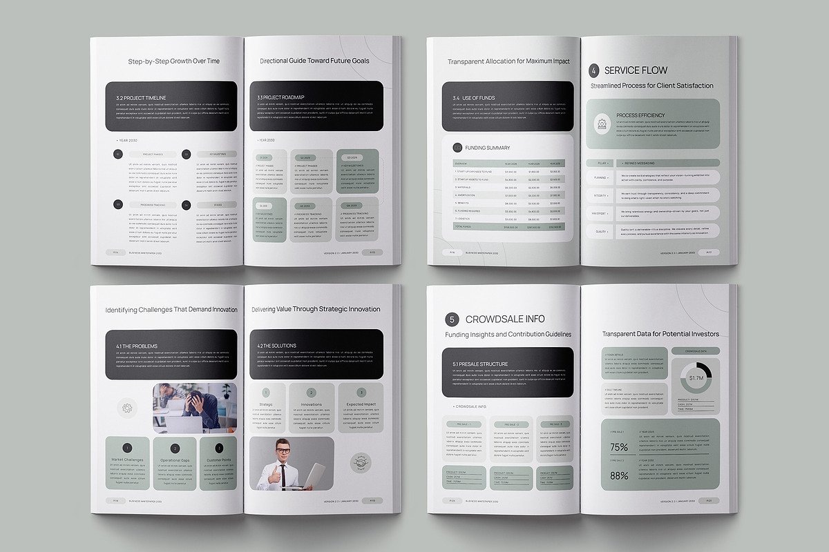 Modern White Paper Template, a Brochure Template by Designsoul14 (Photo 10 of 17)