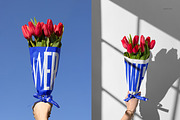 Bouquet Tissue Wrapping Paper Mockup, a Merchandise Mockup by creatsy5 (Thumbnail 9 of 22)