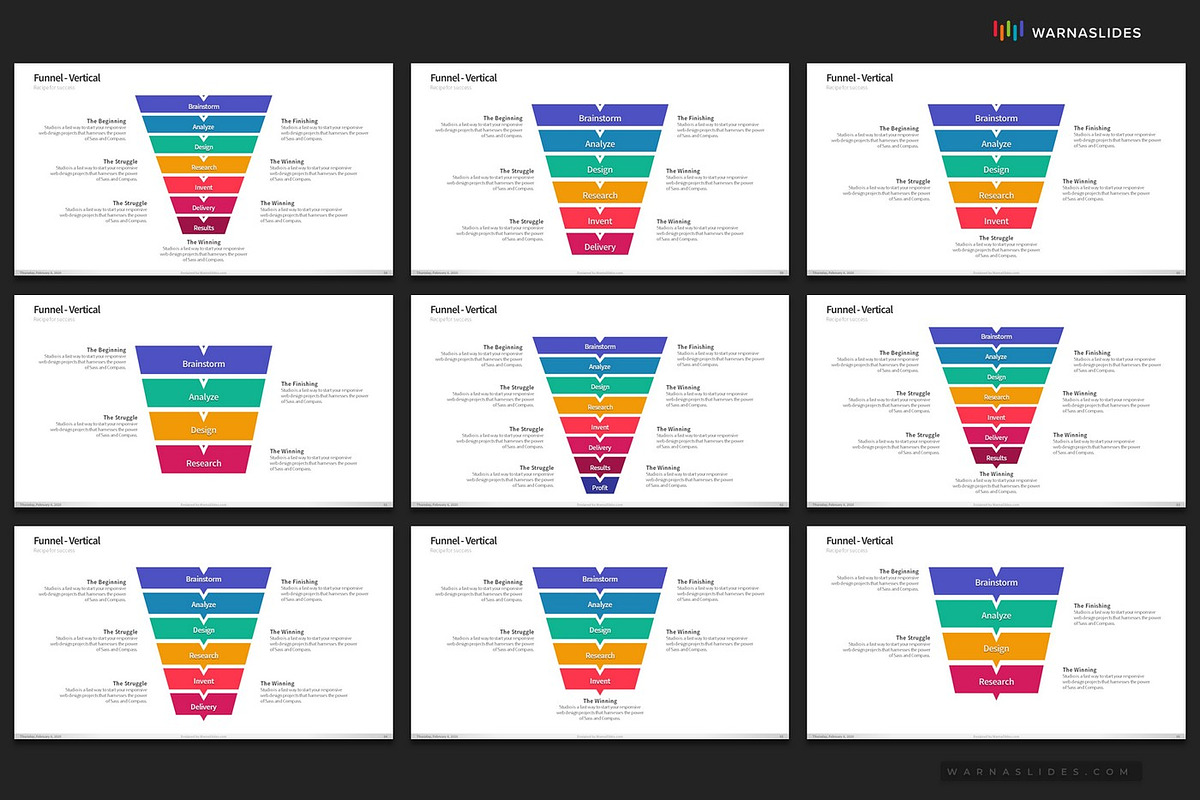 Funnel Diagram PowerPoint Templates, a Presentation Template by Warna Works (Photo 13 of 26)