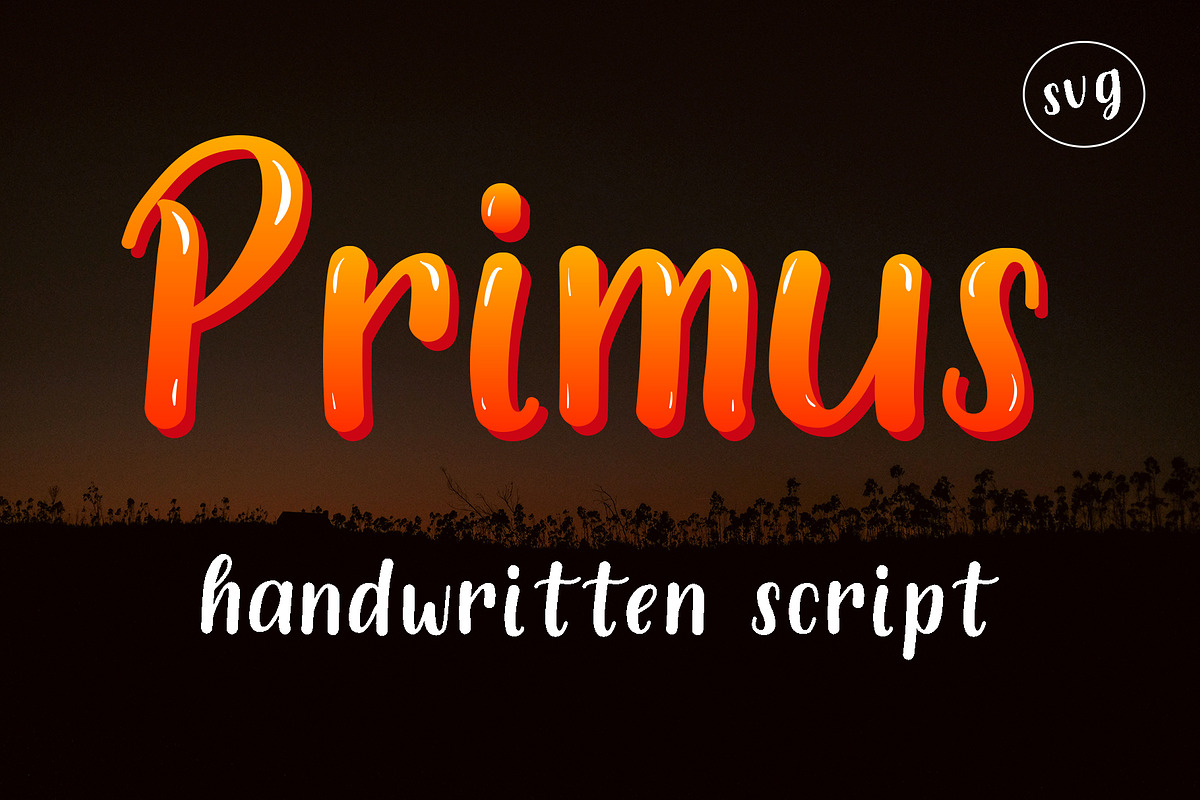 Primus Font SVG handwritten script