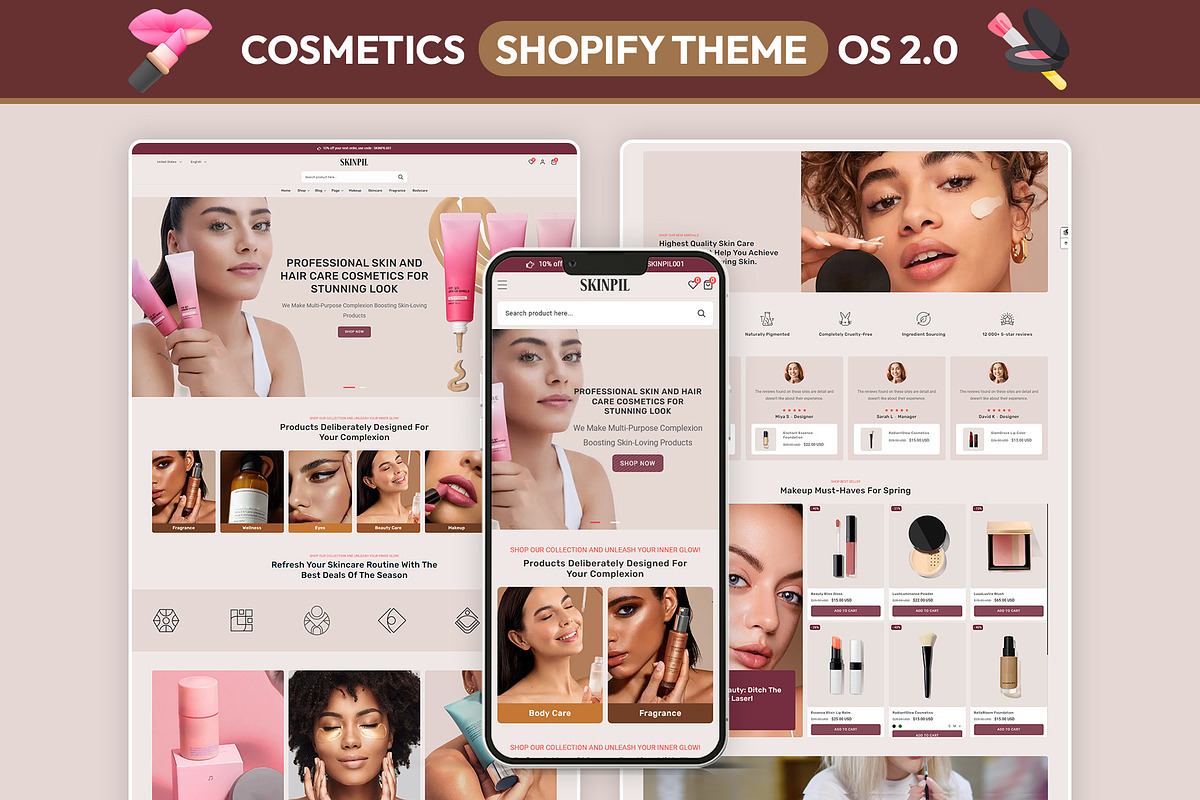 Skincare Shopify Theme, a Shopify Template by LogicGo Shopify Experts (Photo 1 of 8)