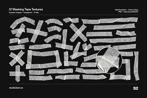 200 Tape Textures Bundle