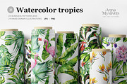 Watercolor tropics, a Pattern Graphic by Anna Myslivets Art (Thumbnail 1 of 12)