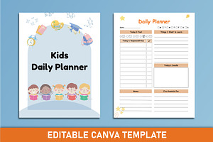 Kids Daily Planner Canva Interior